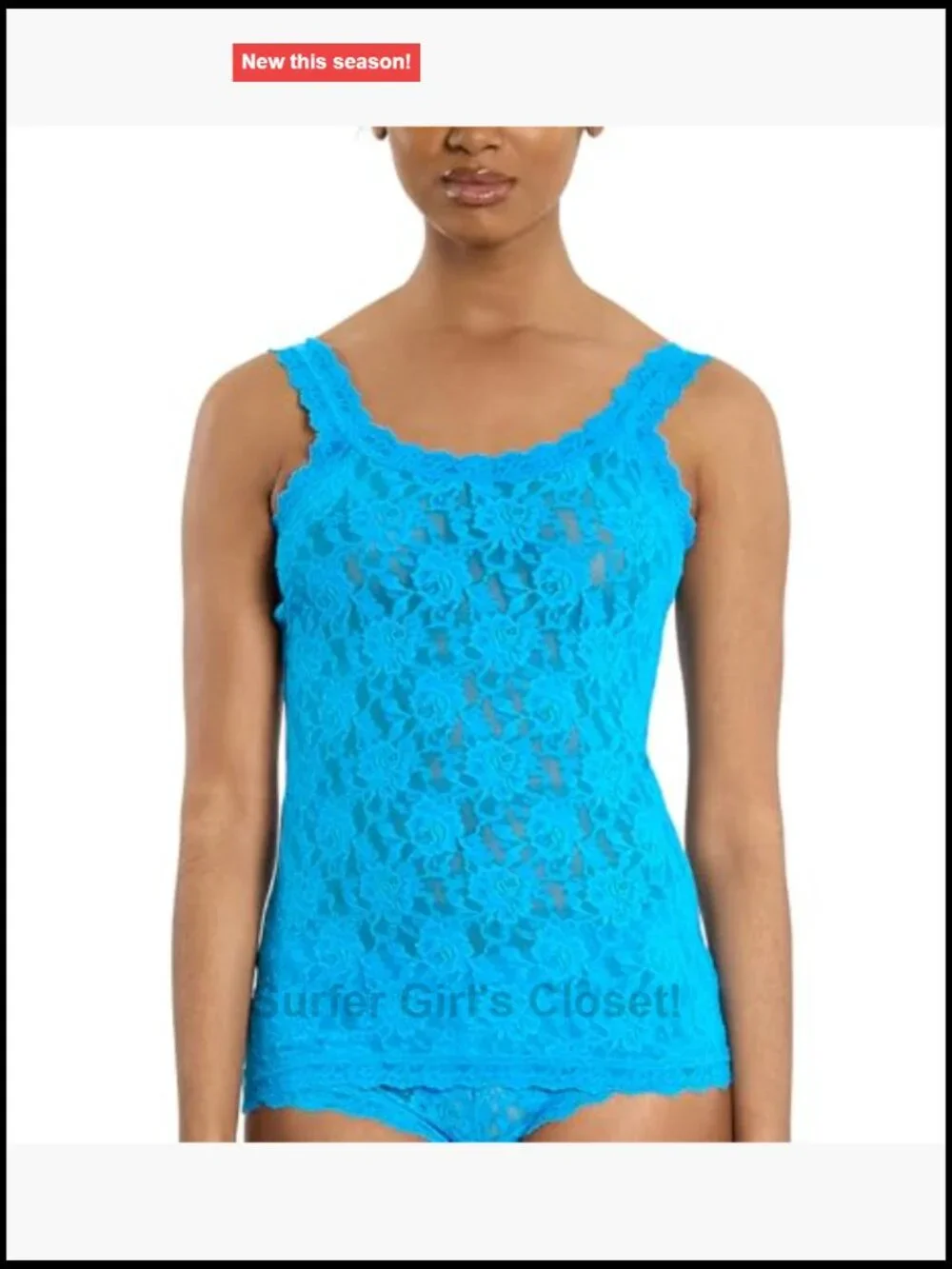 Unlined Stretch Lace Pull On Camisole with Wide Straps